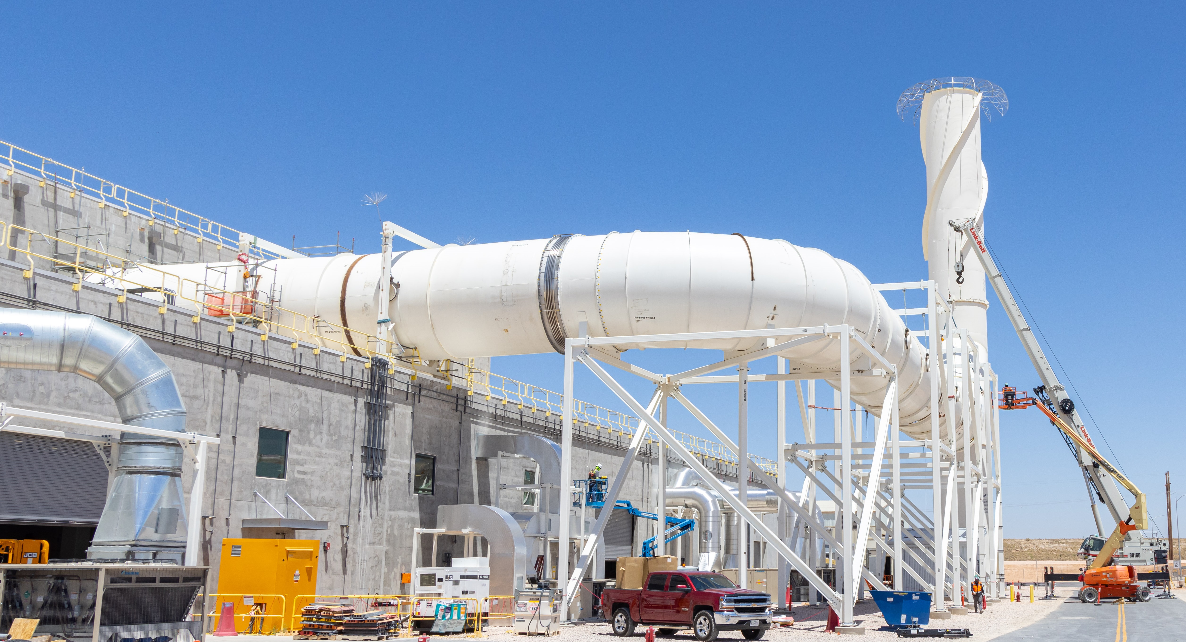 SSCVS construction crews put the finishing touches on large ductwork